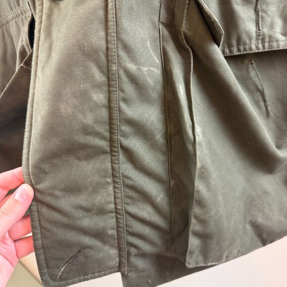 Vintage Eddie Bauer Green Superior Polar Parka Sheep Fur Hood Down Mens Size XL - Picture 5 of 16